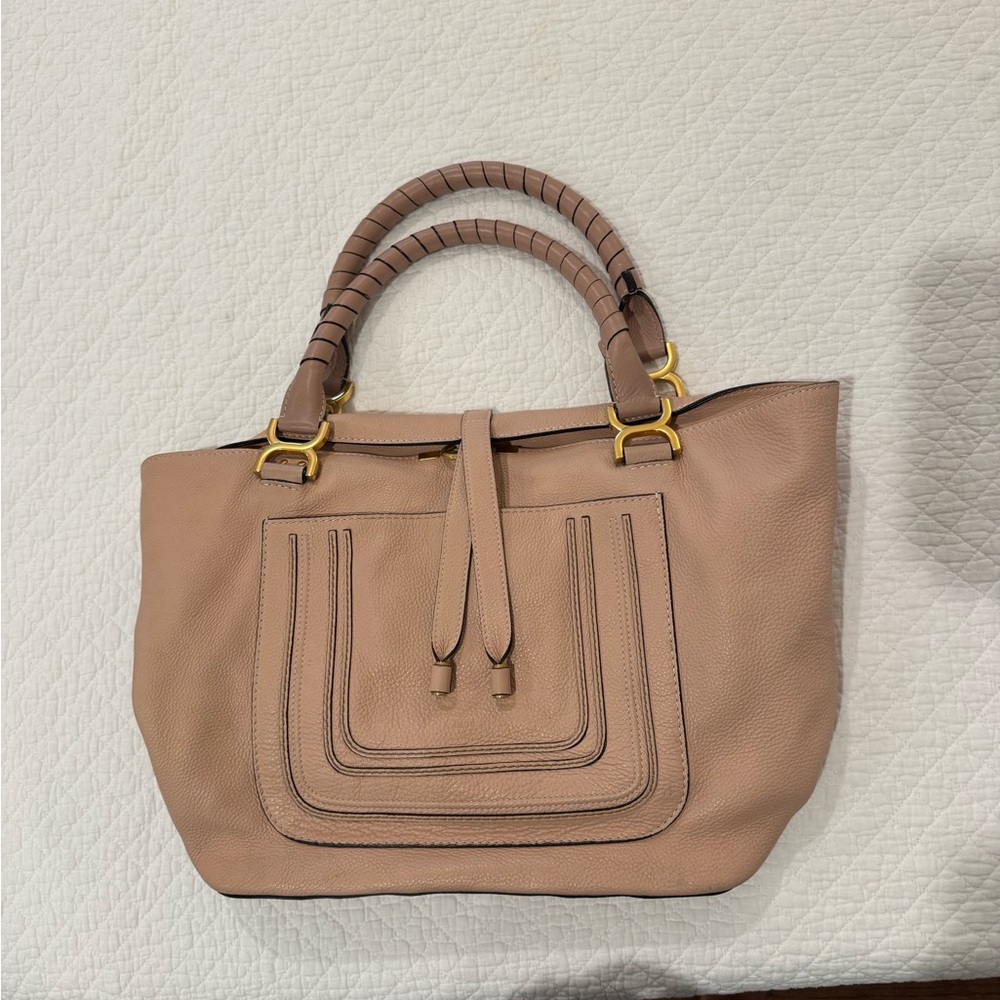 Chloe Beige Leather Shoulder Bag